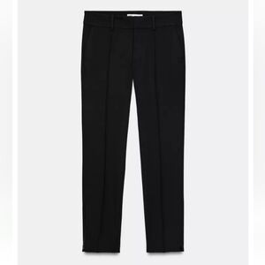 Zara  Mid-rise Zippered Hem High Qualiry Tailored Ironed Crease Detail  Pants